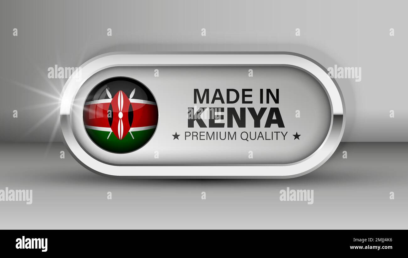 Made in Kenya graphic and label. Element of impact for the use you want to make of it. Stock Vector