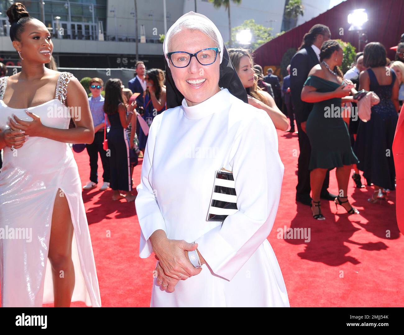 Sister Mary Jo Sobieck arrives at the ESPY Awards on Wednesday, July 10