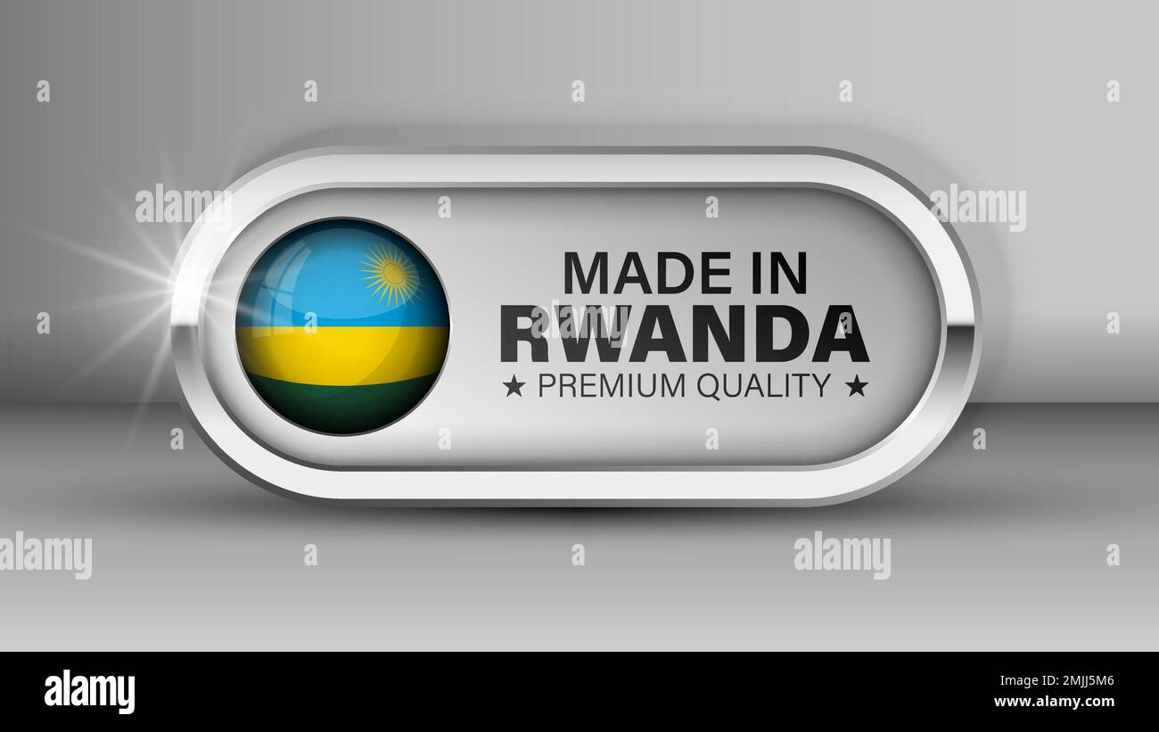 Made in Rwanda graphic and label. Element of impact for the use you want to make of it. Stock Vector