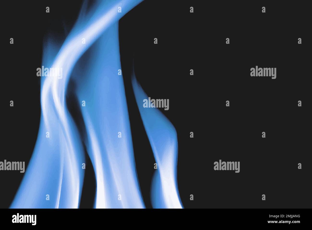 Burning flame background, fire border realistic vector black image Stock Vector