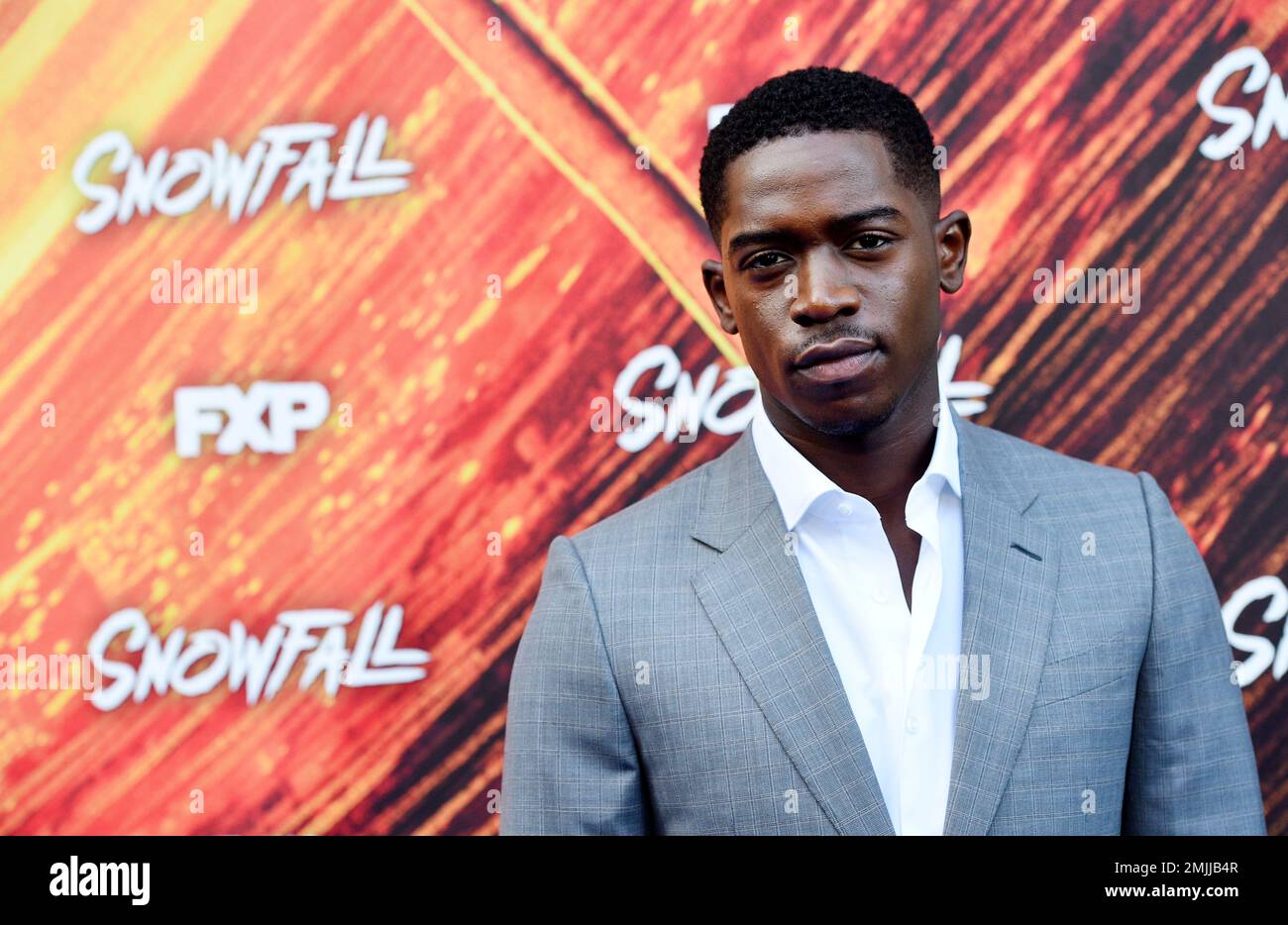 Damson Idris, star of the FX television series "Snowfall," poses at the