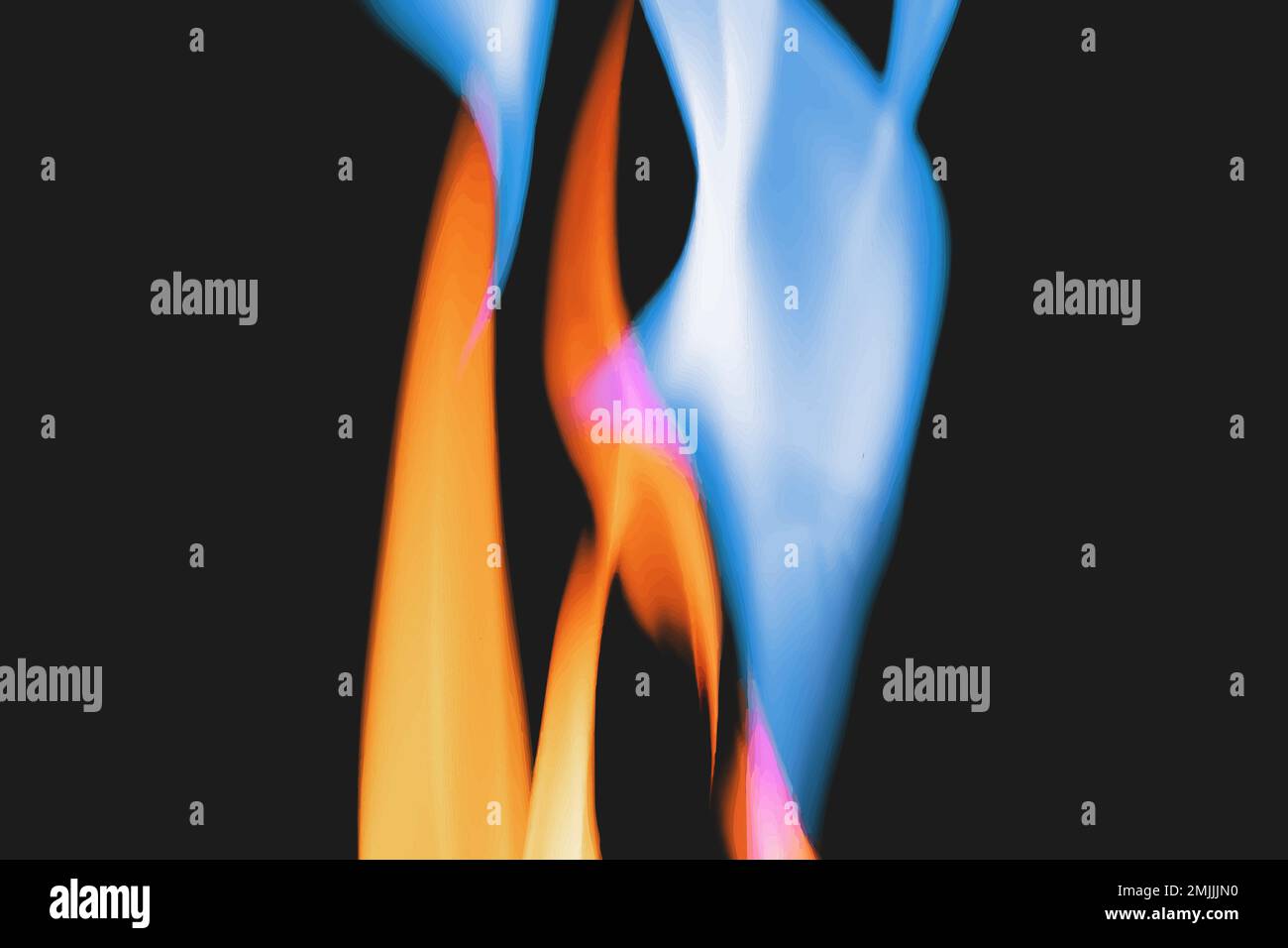 Blue flame background, burning fire vector Stock Vector
