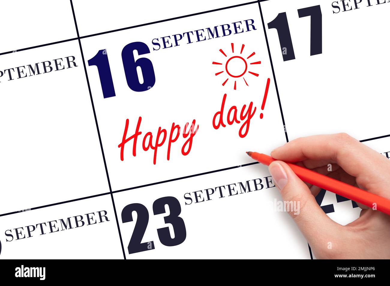 Sept 16 Inages September 16 date calendar change hi-res stock photography and images ...