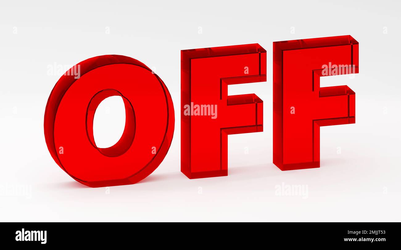 Luxury red glass bright red sign off Minimal Concept 3D render ...