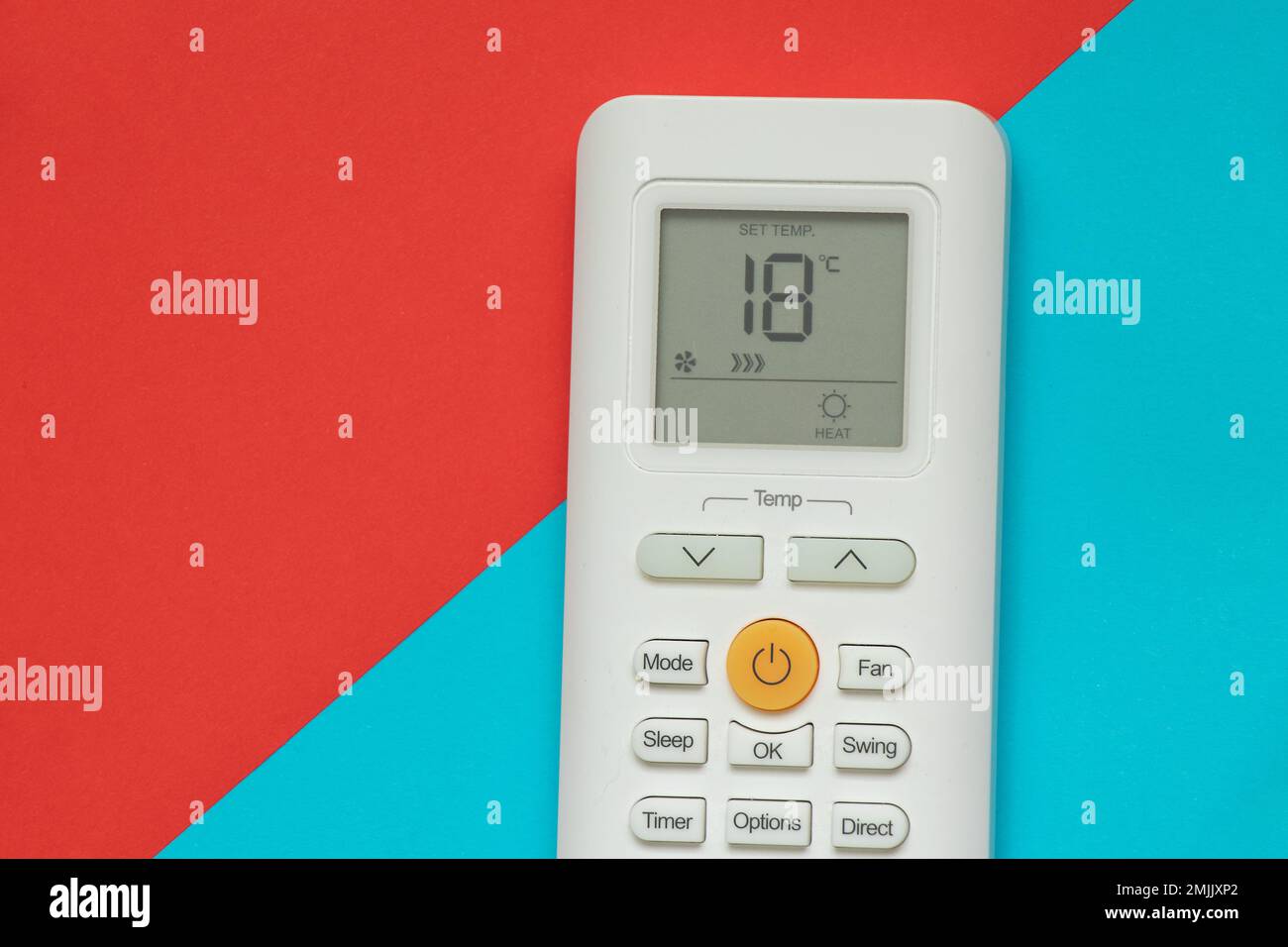 white air conditioner remote control with temperature mode for heat