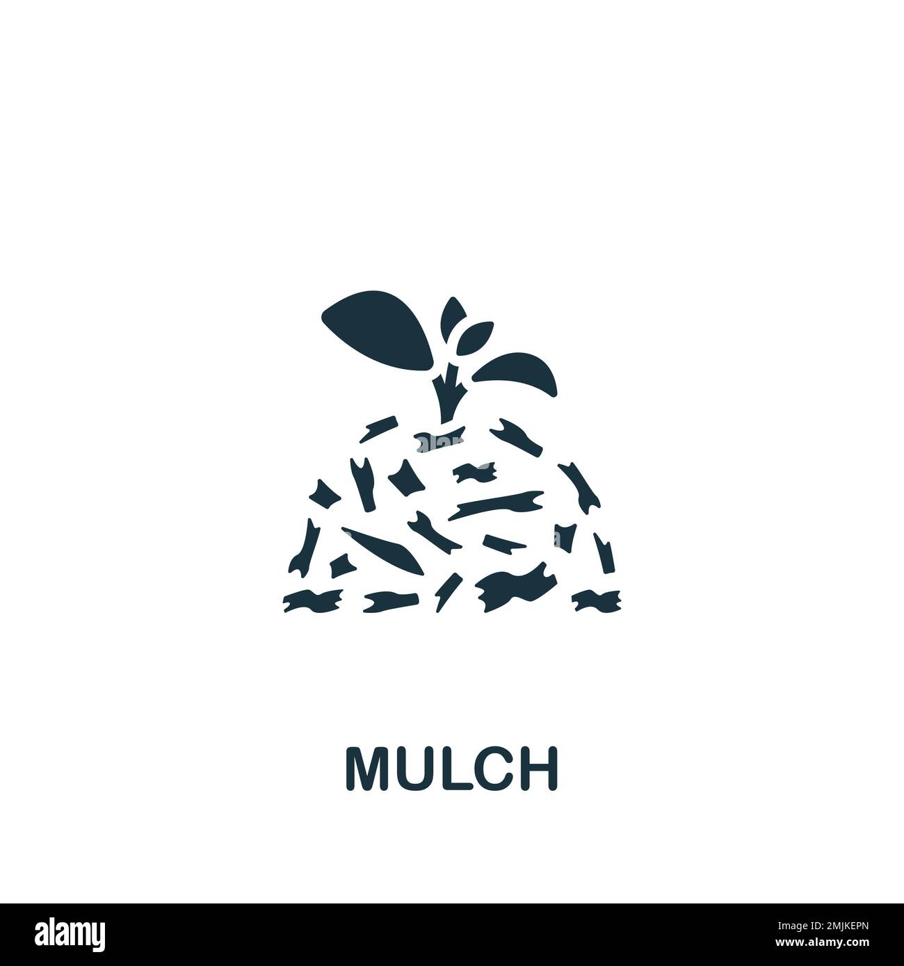 Mulch icon. Monochrome simple sign from agriculture collection. Mulch