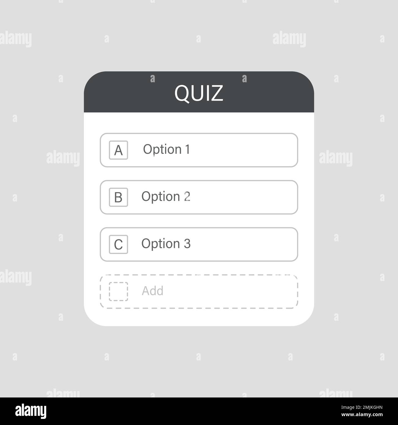 Quiz guess social media sticker icon in flat style. Faq vector