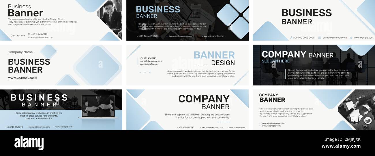 Professional business banner template vector in minimal design set ...