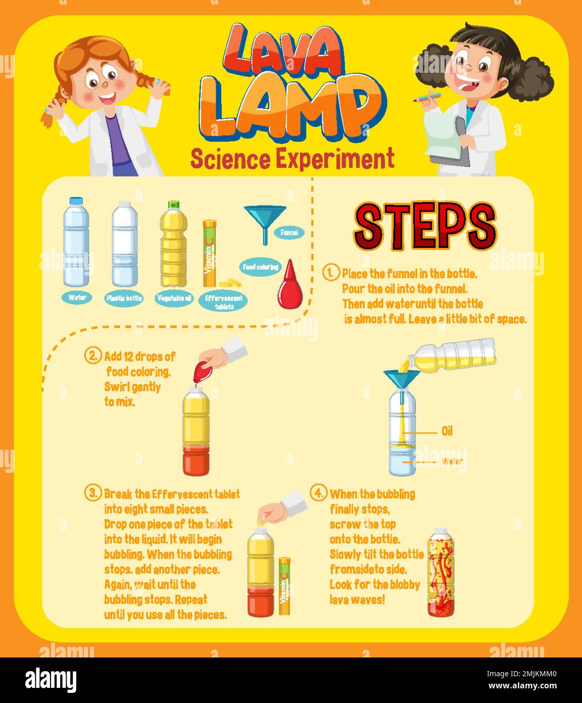 Lava lamp science experiment illustration Stock Vector Image & Art Alamy