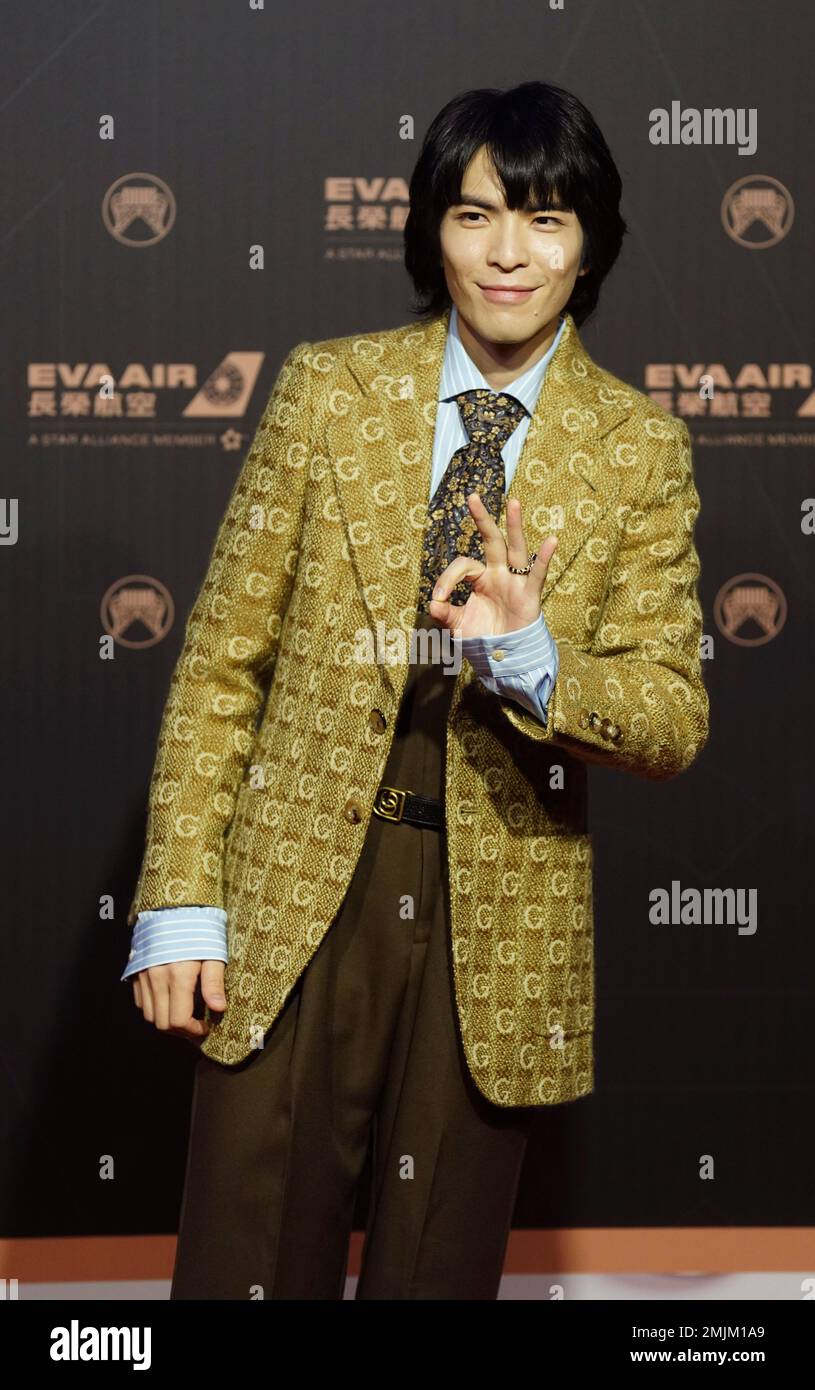 Taiwanese singer Jam Hsiao arrives at the 30th Golden Melody Awards in Taipei, Taiwan, Saturday