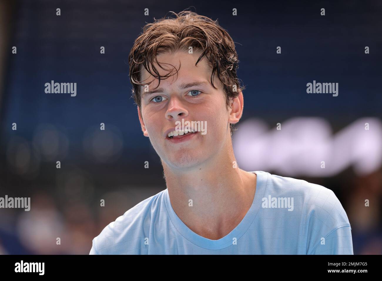 Melbourne, Australia. 28th Jan, 2023. Champion Alexander Blockx of ...