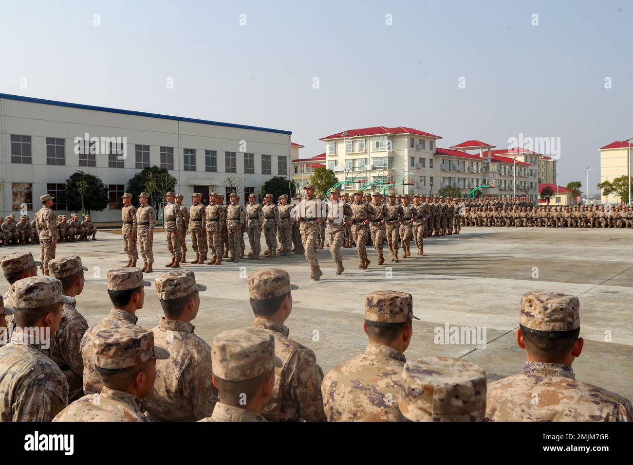 JIANGXI, CHINA JANUARY 26, 2023 A brigade of the 72nd Group Army