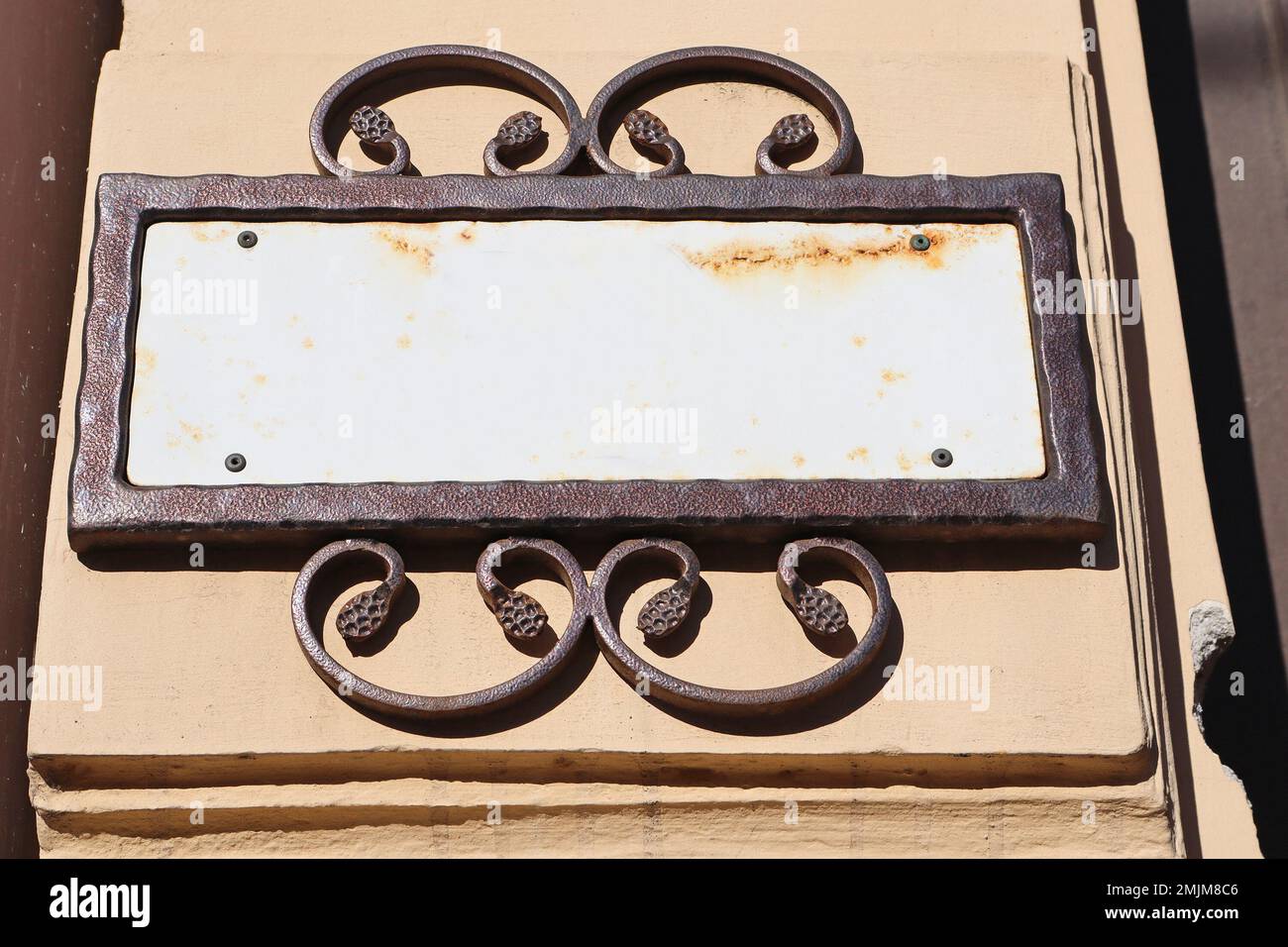 Holder for house numbers on the wall of a building Stock Photo Alamy