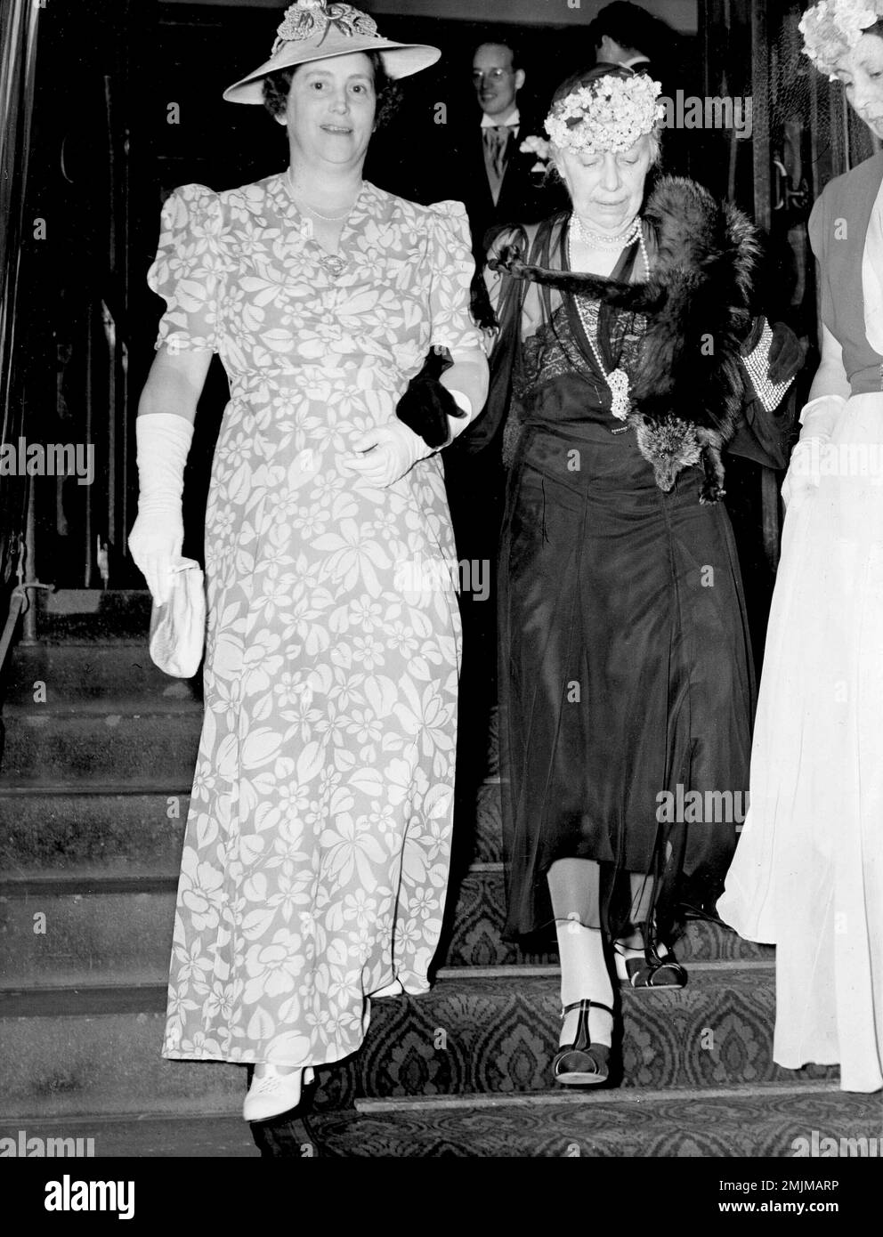 Martha Bowers Taft, left, wife of Sen. Robert A. Taft (ROhio), and her