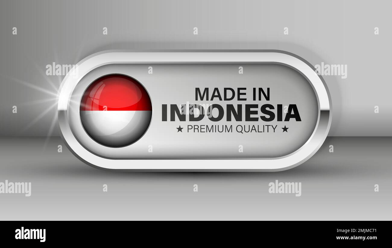 Made in Indonesia graphic and label. Element of impact for the use you want to make of it. Stock Vector