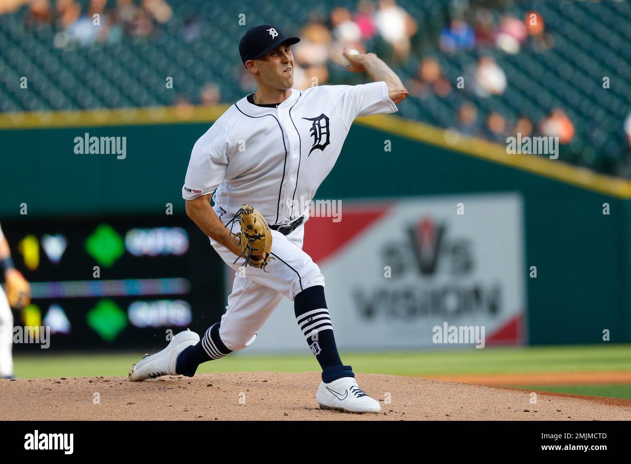 Detroit Tigers pitcher Matthew Boyd throws against the Texas Rangers in