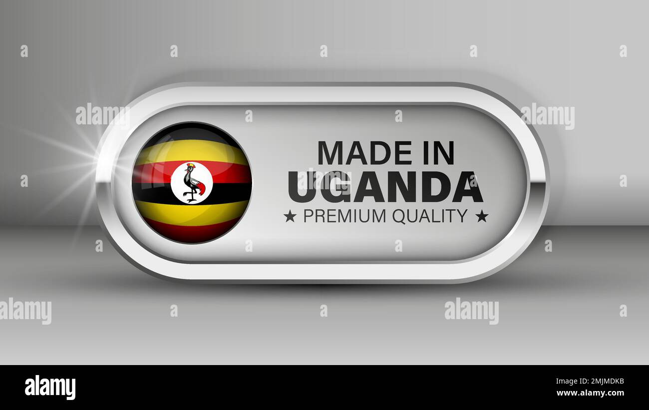 Made in Uganda graphic and label. Element of impact for the use you want to make of it. Stock Vector