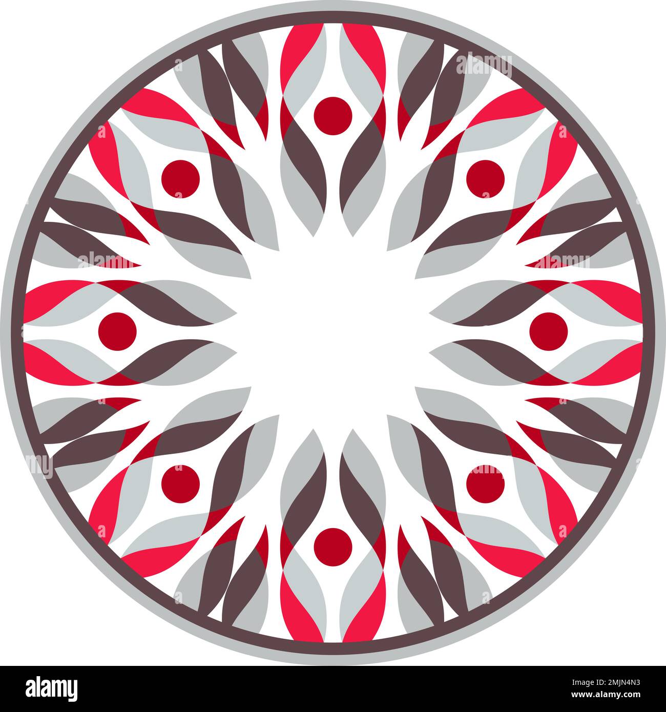 Abstract geometric pattern in red-grey-brown colors, with waves and