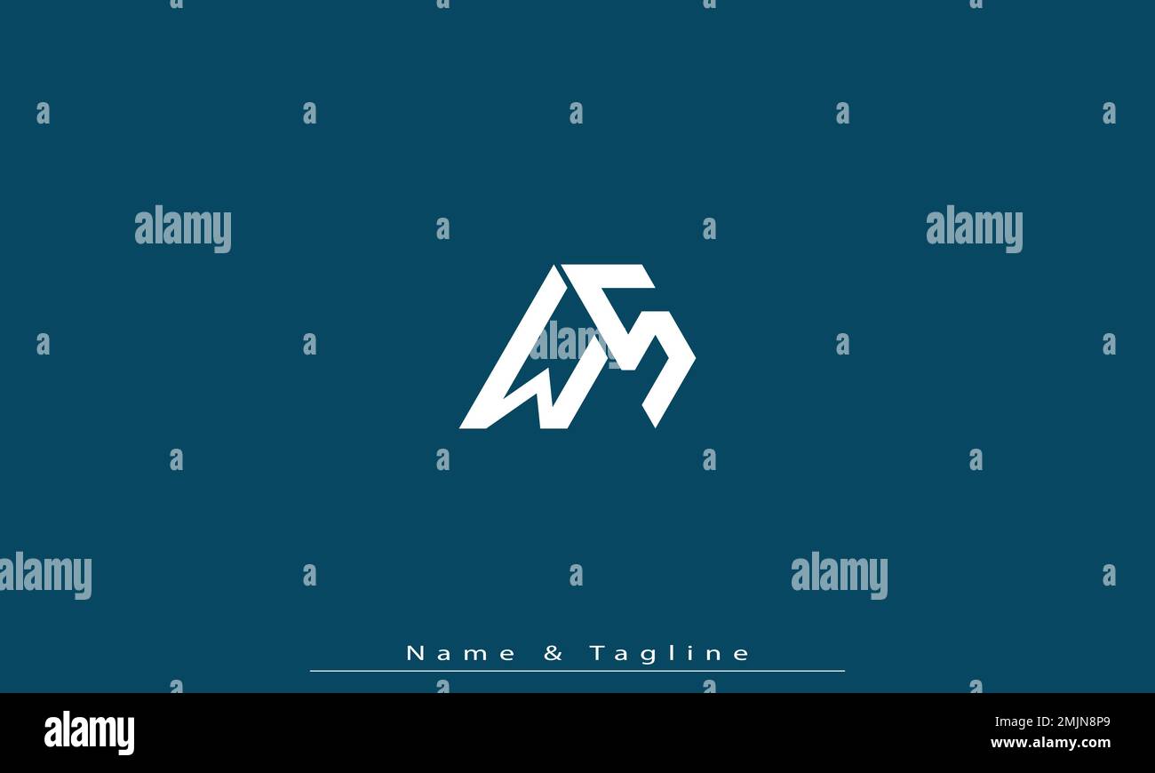 Alphabet letters Initials Monogram logo WS , SW Stock Vector Image ...