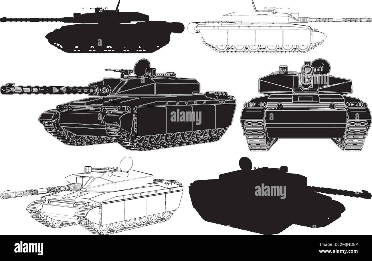 Military Tank Vector Stock Vector