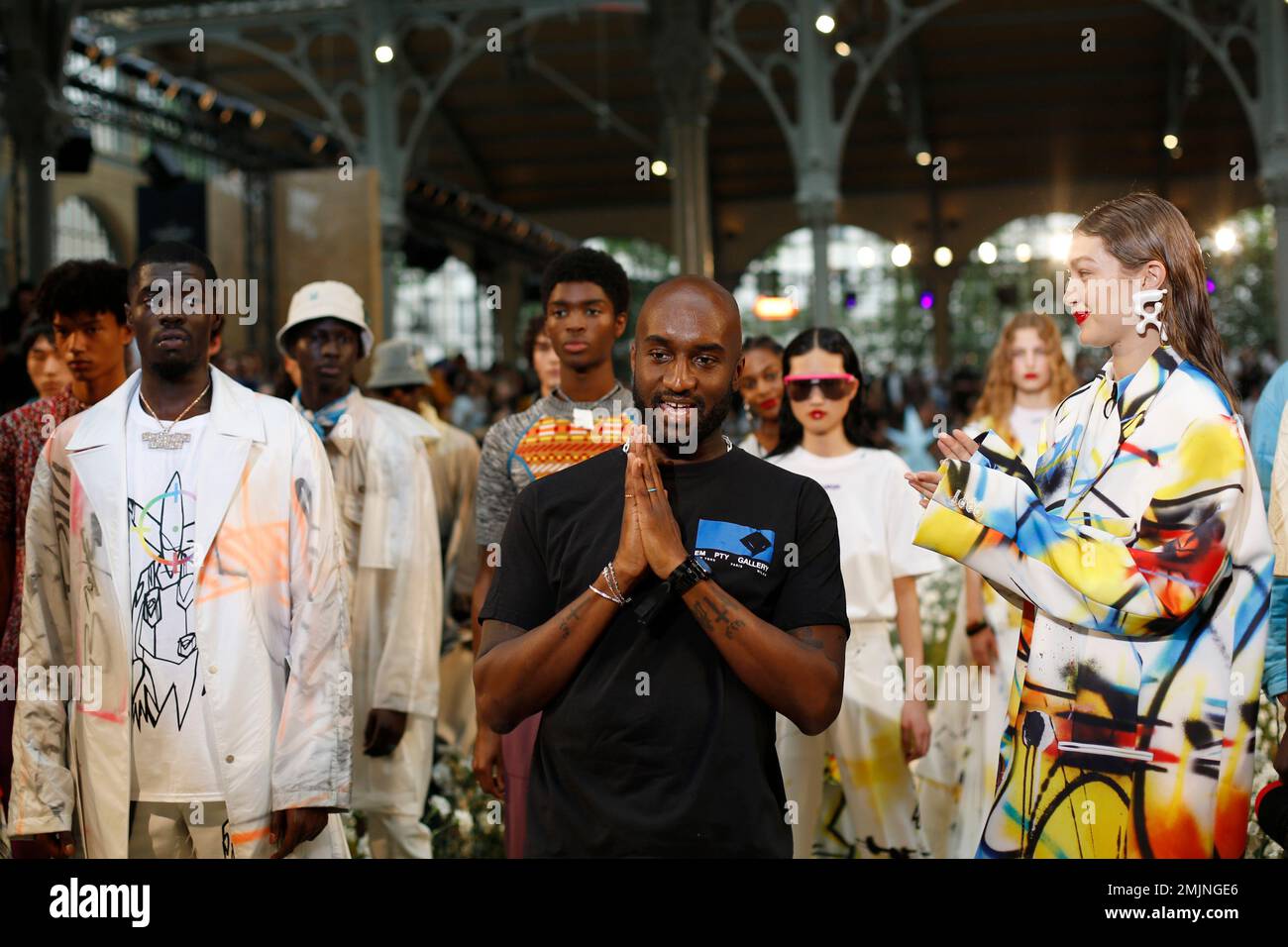 Fashion Designer Virgil Abloh and Models Walk the Runway during the  Off-White Show As Part of Paris Fashion Week Editorial Stock Photo - Image  of paris, catwalk: 144145323