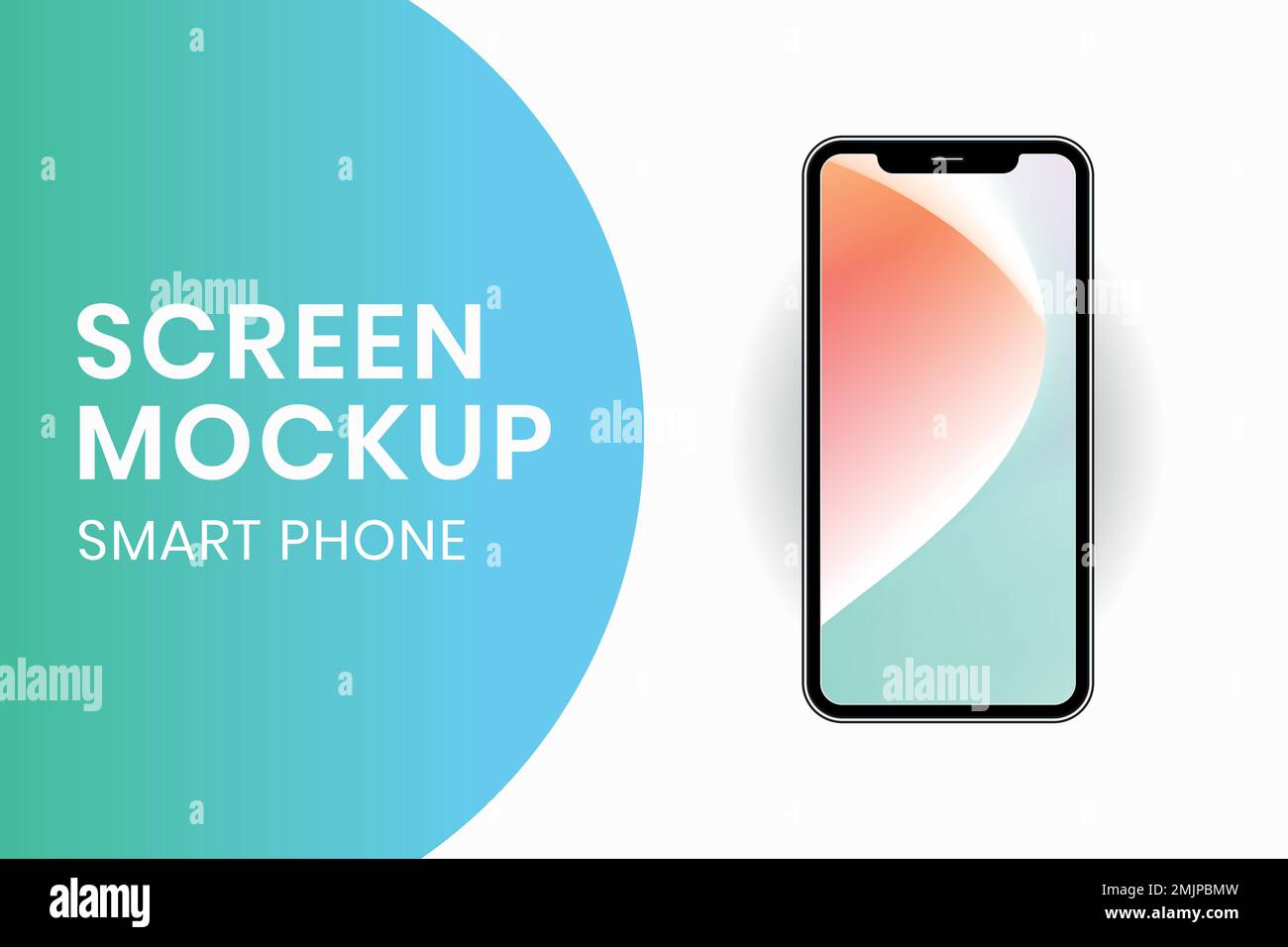 Smartphone screen mockup, digital device vector illustration Stock Vector