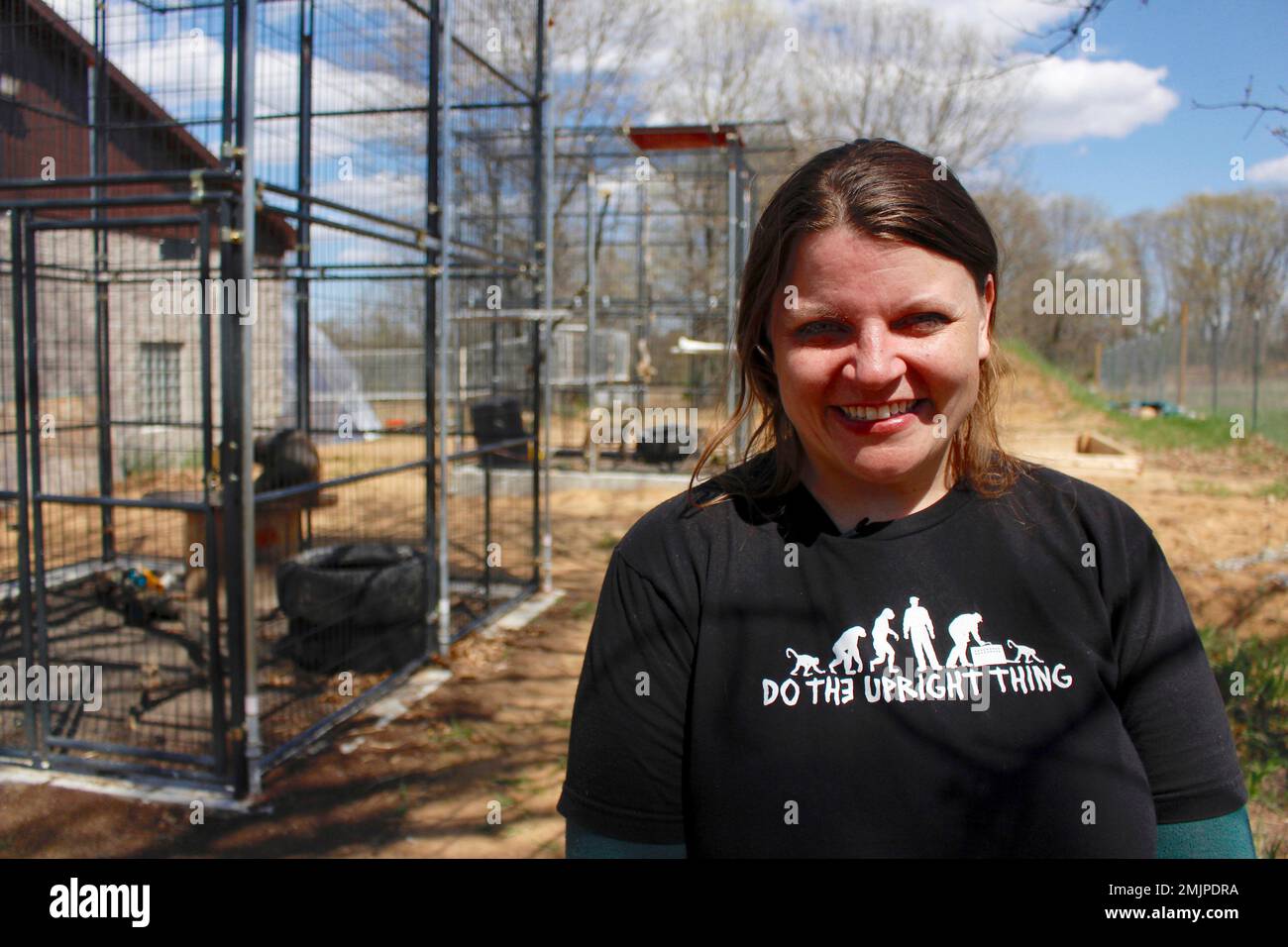 In This May 13 2019 Photo Amy Kerwin Stands Outside The Outdoor