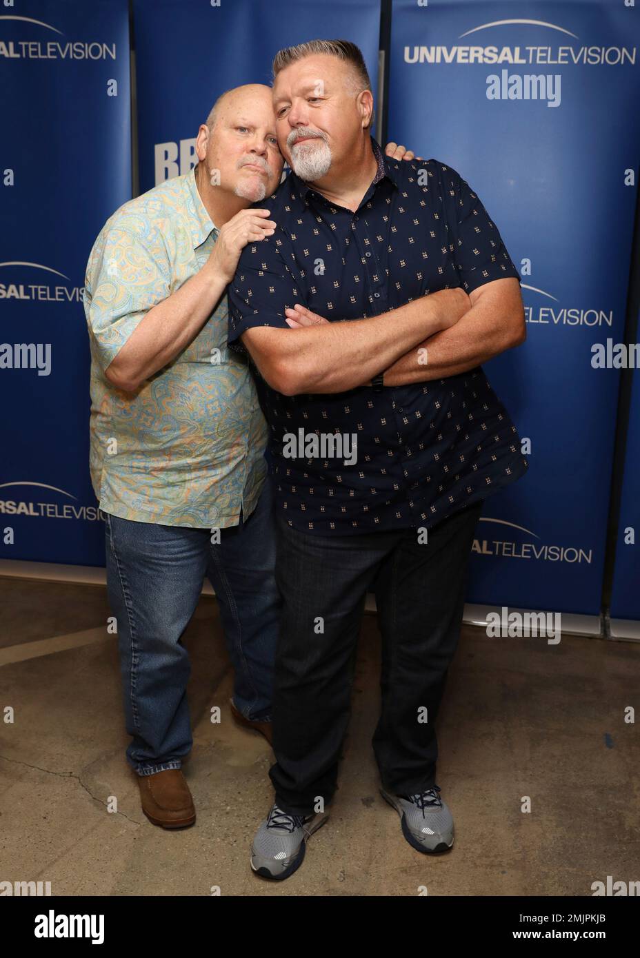 Dirk Blocker and Joel McKinnon Miller attend the Brooklyn Nine-Nine FYC Event at theUCB Sunset on Tuesday, June 11, 2019 in Los Angeles. (Photo by Mark Von Holden/Invision/AP) Stock Photo