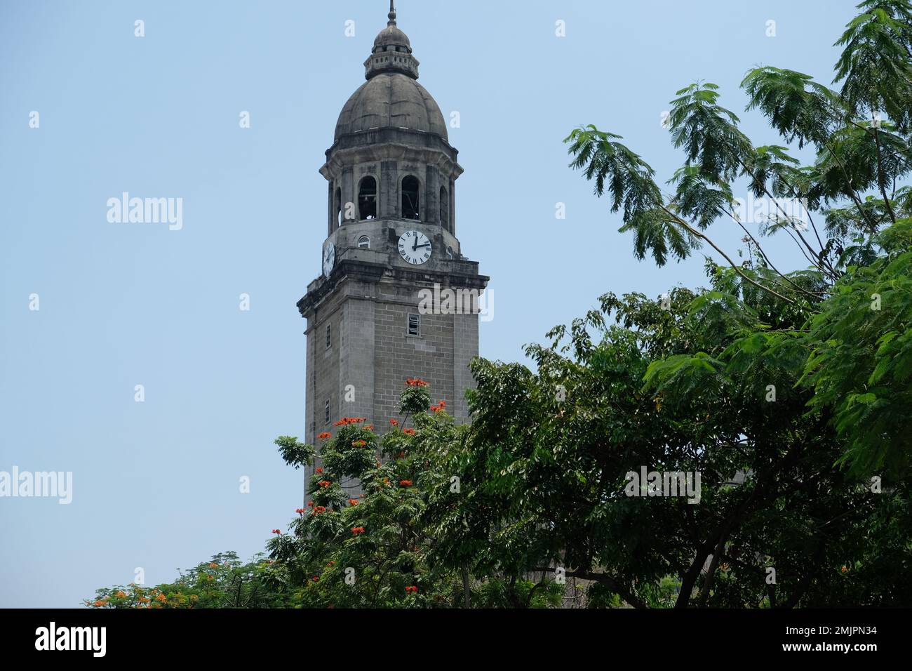 Philippines Manila Clock Tower of Manila Cathedral Stock Photo Alamy