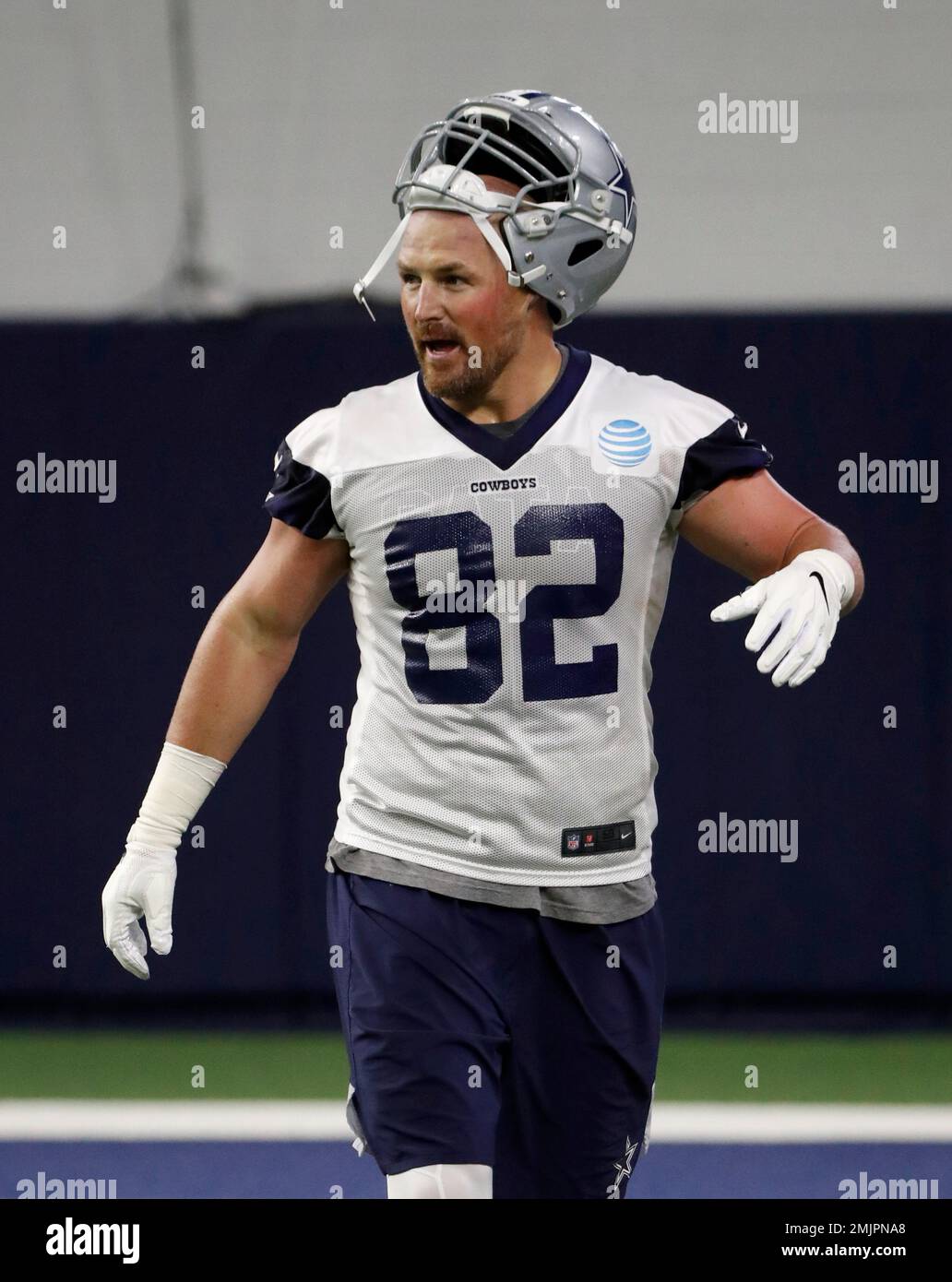 Dallas Cowboys tight end Jason Witten (82) stands on the field during an  organized team activity at its NFL football training facility in Frisco,  Texas, Wednesday, May 29, 2019. (AP Photo/Ron Jenkins