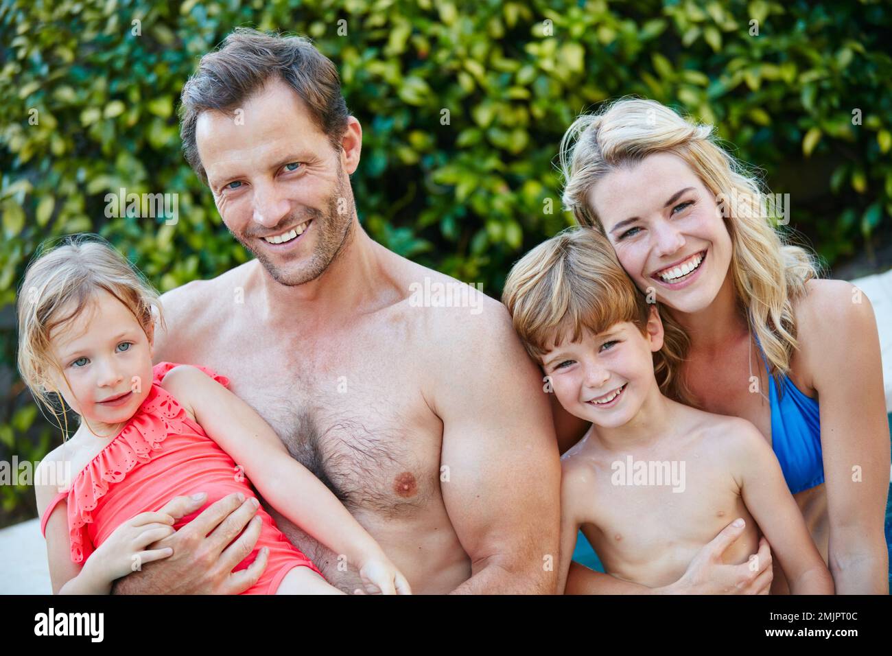 Filling each others lives with endless amounts of love. Portrait of a family enjoying a day outdoors together. Stock Photo