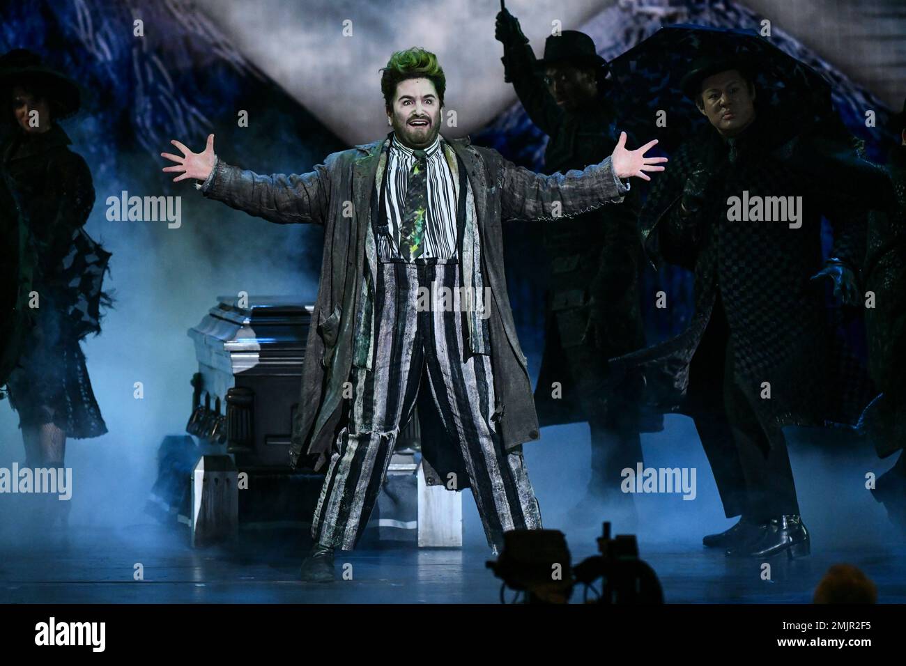 Alex Brightman, and the cast of "Beetlejuice," perform at the 73rd