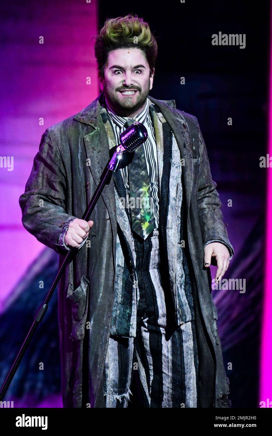 Alex Brightman, and the cast of "Beetlejuice," perform at the 73rd