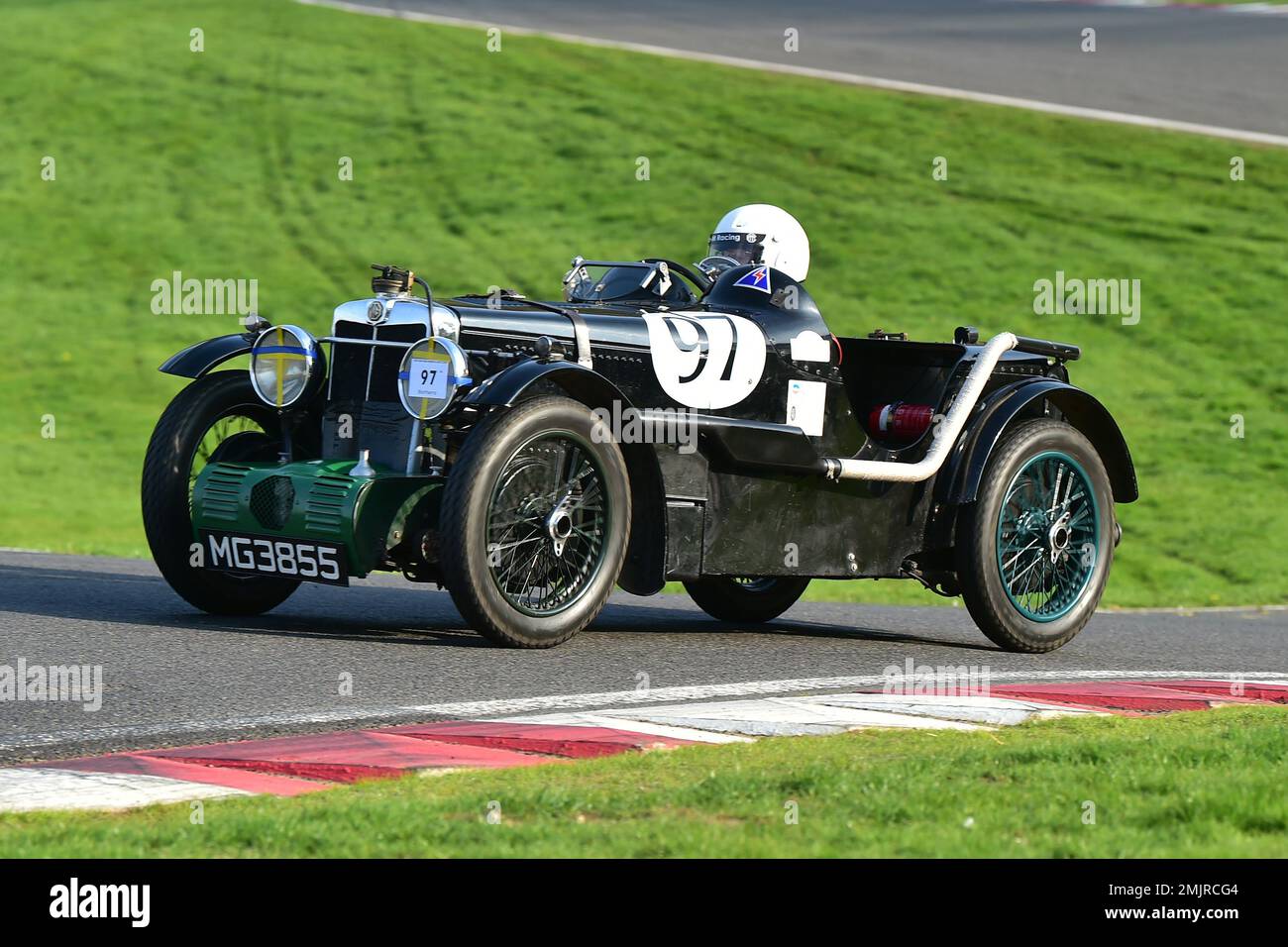 Andrew Morland, MG PA, Triple M Register Race for Pre-War MG Cars, fifteen minutes of racing for iconic MG Midget, Magna and Magnette (hence Triple M) Stock Photo