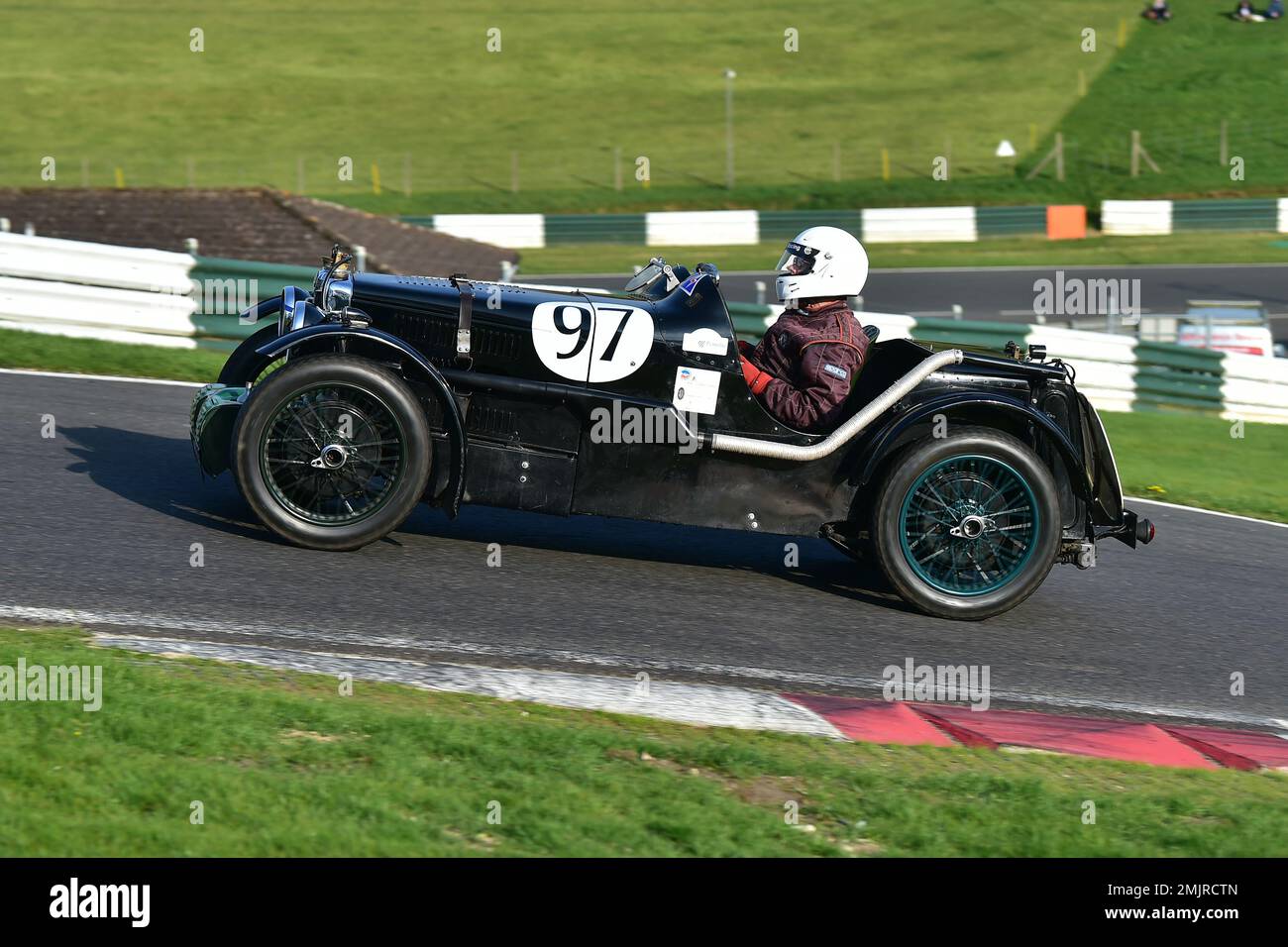 Andrew Morland, MG PA, Triple M Register Race for Pre-War MG Cars, fifteen minutes of racing for iconic MG Midget, Magna and Magnette (hence Triple M) Stock Photo