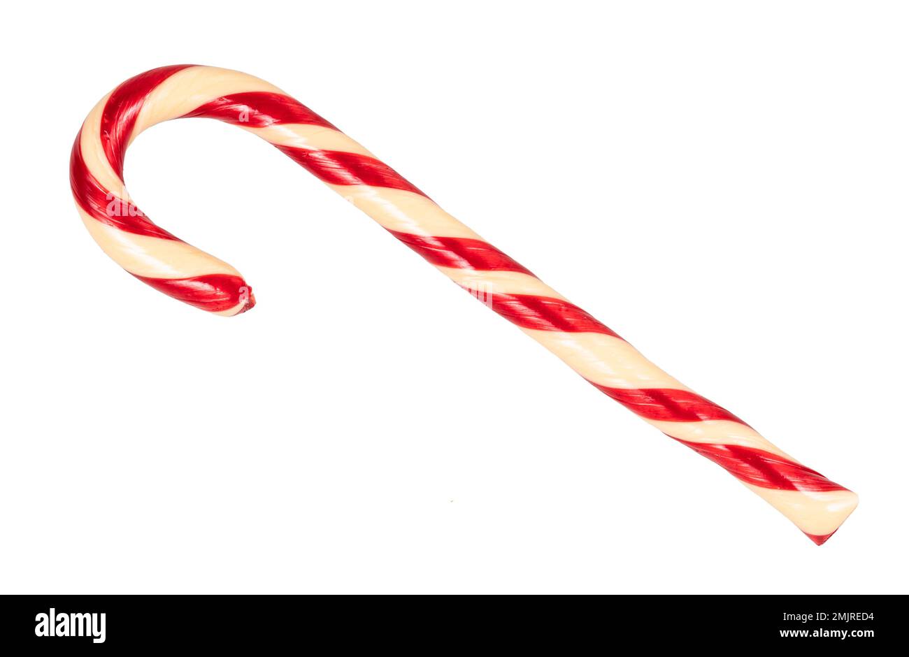 traditional candy cane cut out on white background Stock Photo Alamy