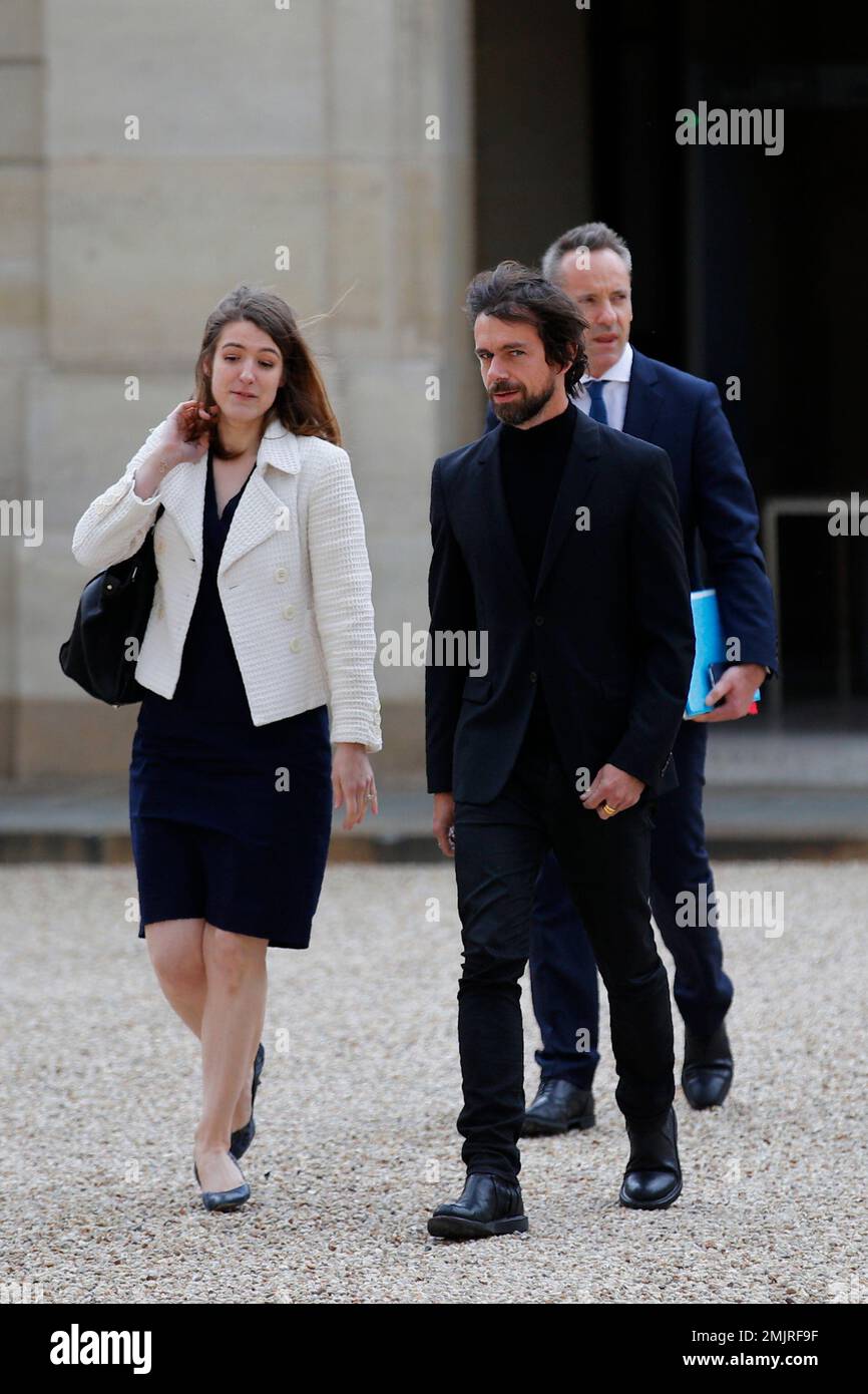 Twitter CEO Jack Dorsey arrives with Twitter Head of Public Policcy for