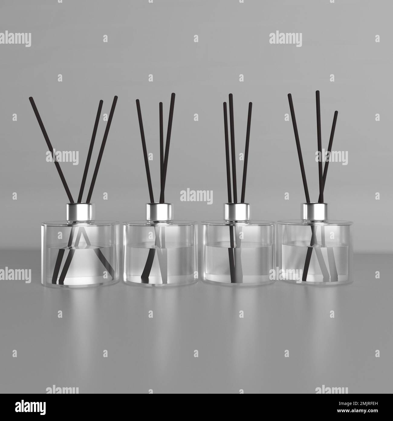 3D render aroma diffuser mockup with sticks with space for sticker ...