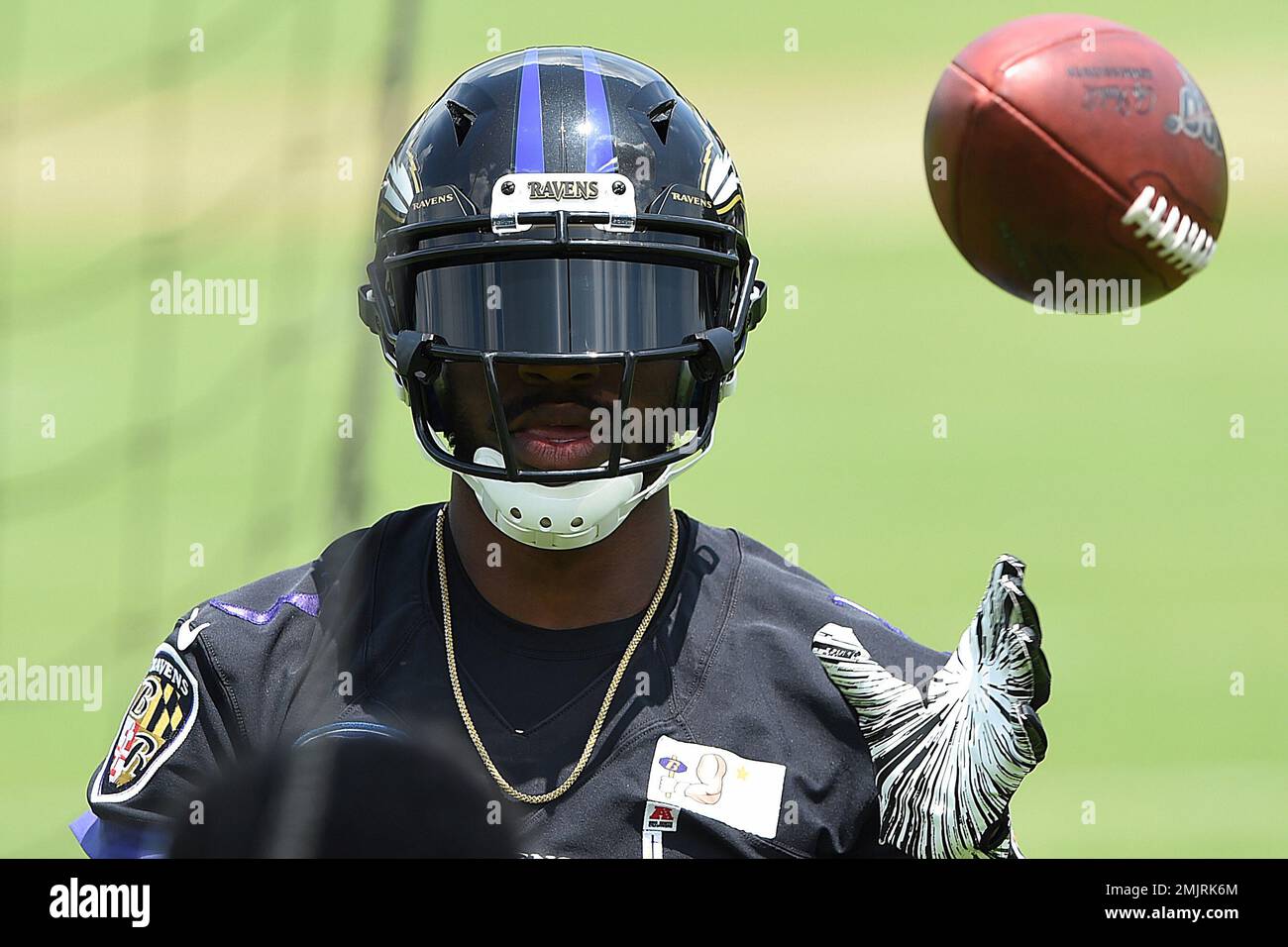 Baltimore Ravens quarterback Robert Griffin III works out during an NFL  football training camp practice, Monday, Aug. 24, 2020, in Owings Mills,  Md. (AP Photo/Julio Cortez Stock Photo - Alamy