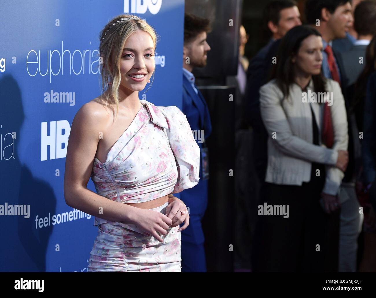 Sydney Sweeney, a cast member in the HBO drama series &ldquo;Euphoria,&rdquo; poses