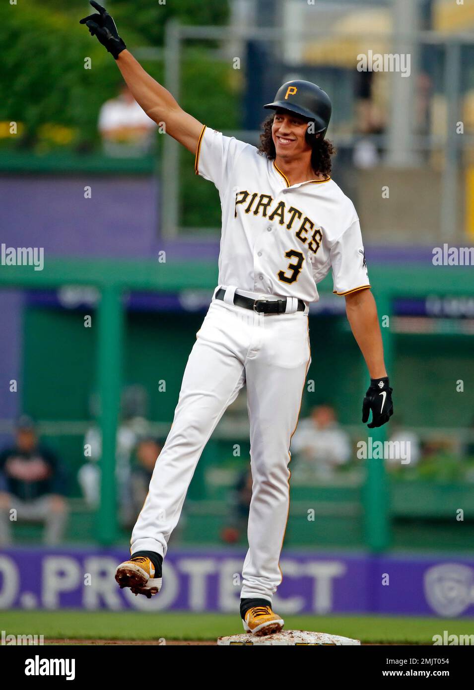 Pittsburgh Pirates third baseman Ke'Bryan Hayes plays against the Miami  Marlins in a baseball game, Thursday, June 3, 2021, in Pittsburgh. (AP  Photo/Keith Srakocic Stock Photo - Alamy