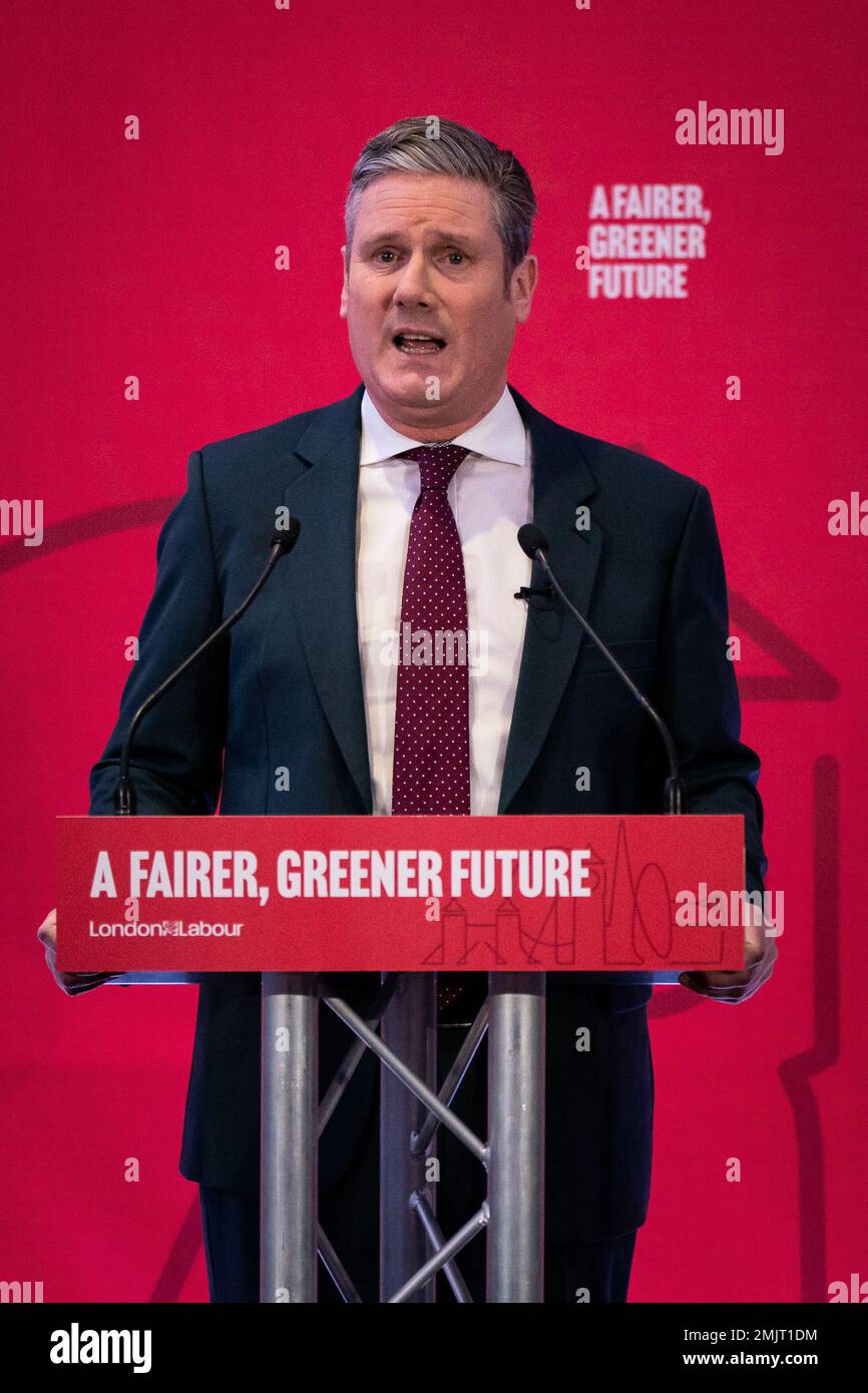 Labour Party Leader Sir Keir Starmer Giving His Keynote Speech During ...