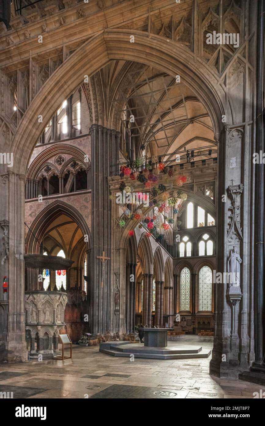 Internal Views of Salisbury Cathedral. Stock Photo