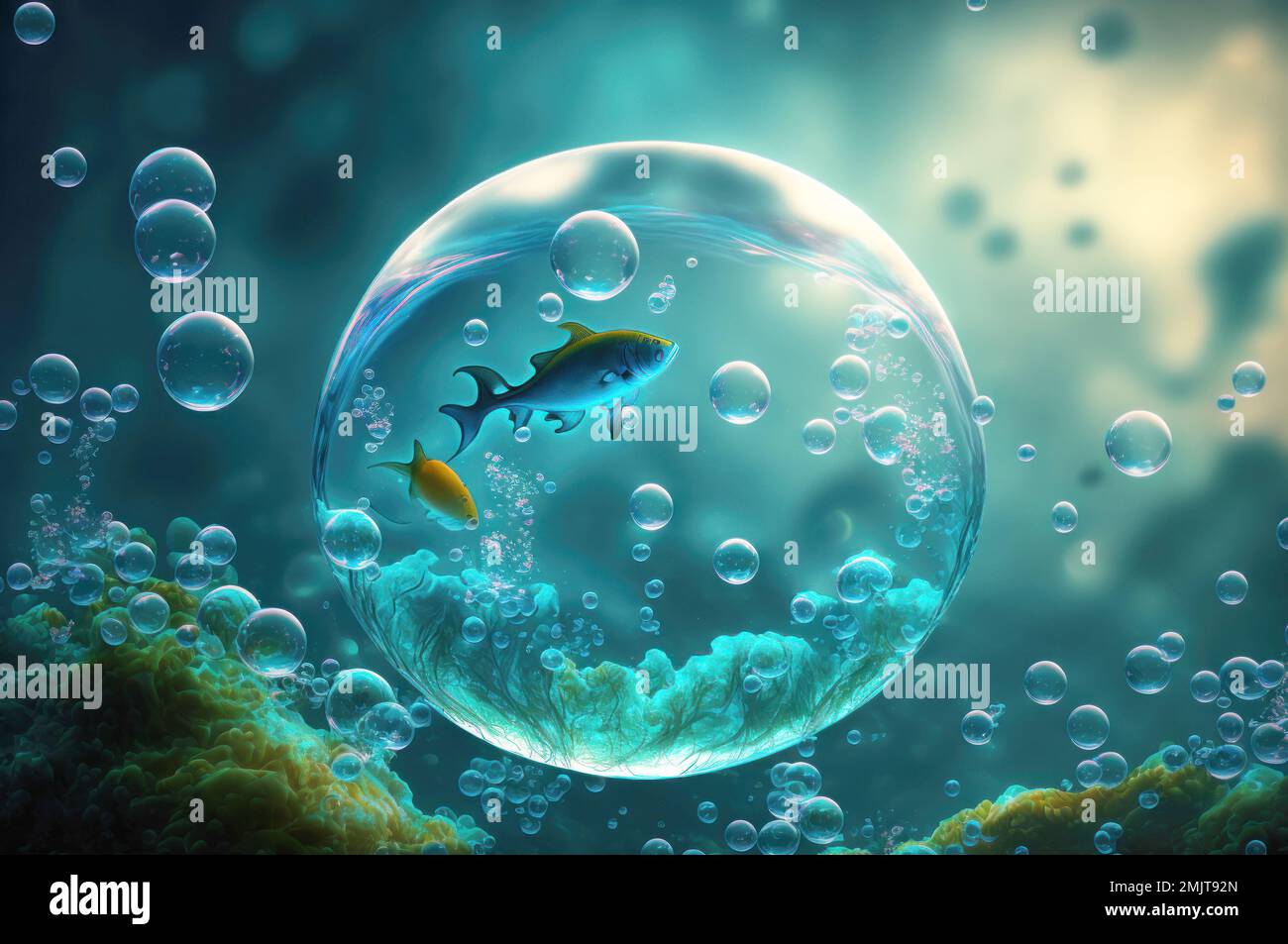 Beautiful Bubble under water blue background. World water day concept Stock  Photo - Alamy