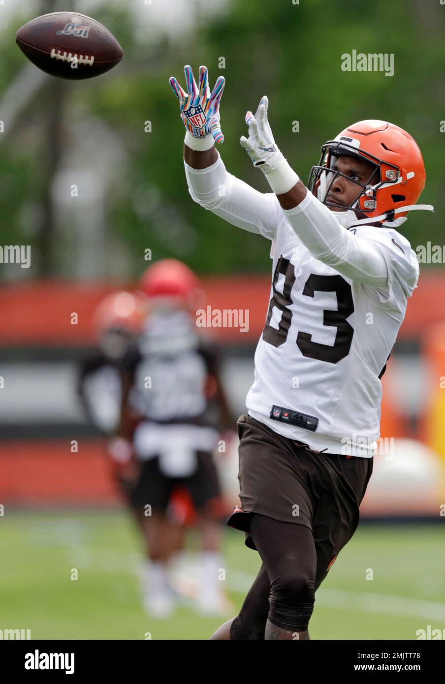 Indianapolis Colts cornerbacks Quincy Wilson (31) and Pierre Desir (35) as  the team practiced at the NFL team's facility in Indianapolis, Tuesday, May  21, 2019. (AP Photo/Michael Conroy Stock Photo - Alamy