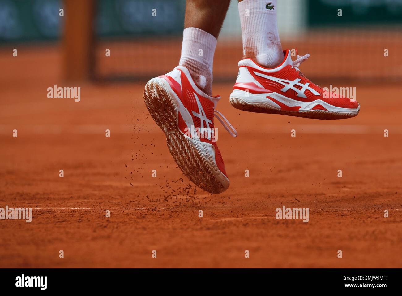 Serbia's Novak Djokovic shouts during the quarter final match against  Denmark's Holger Rune at the Italian Open tennis tournament, in Rome,  Wednesday, May 17, 2023. (AP Photo/Gregorio Borgia Stock Photo - Alamy