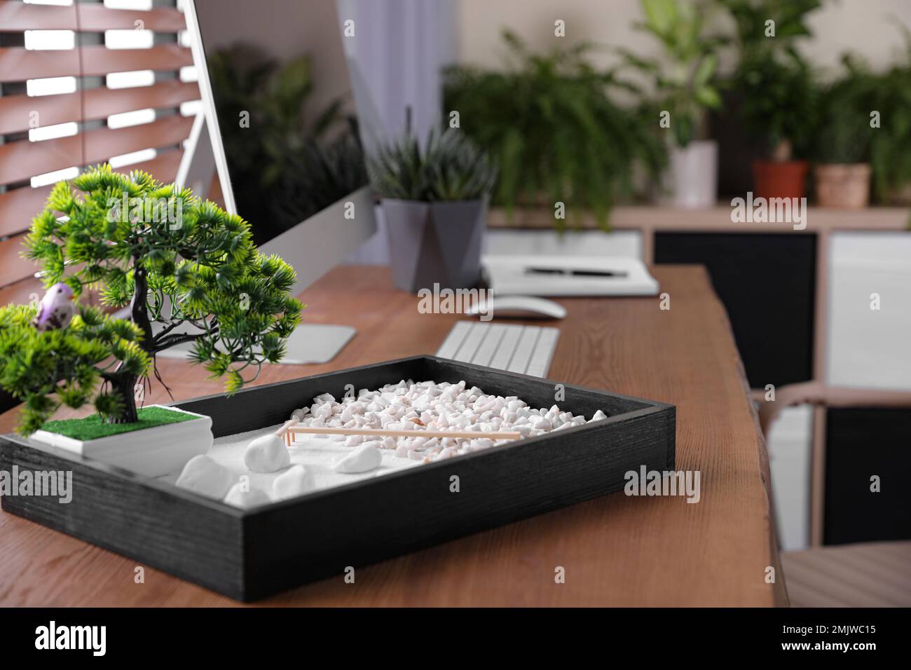 Paperwork Zen Computer Office zen garden hi-res stock photography and images - Alamy