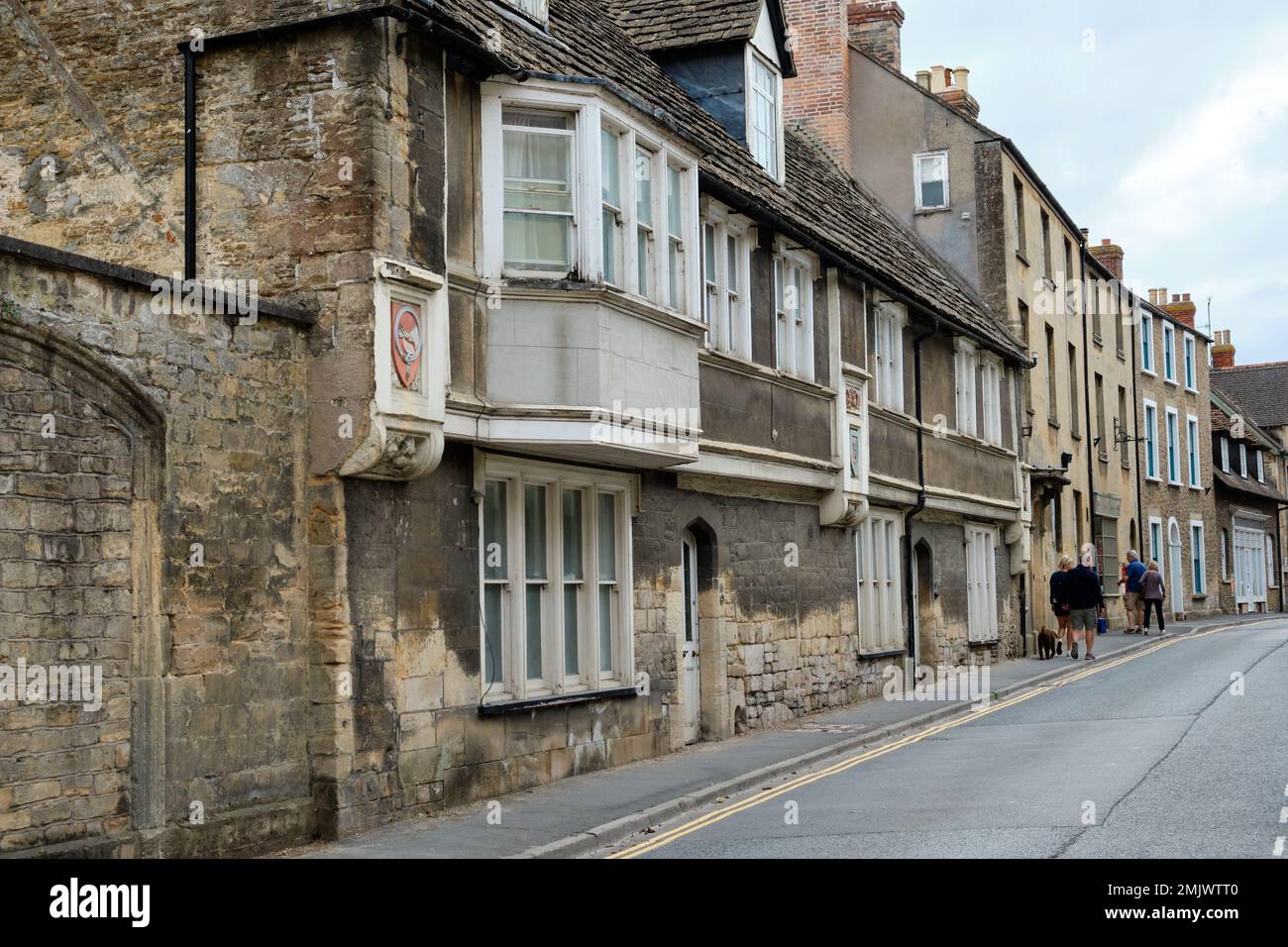 Bruton Street Views with Beautiful Old Buildings Stock Photo