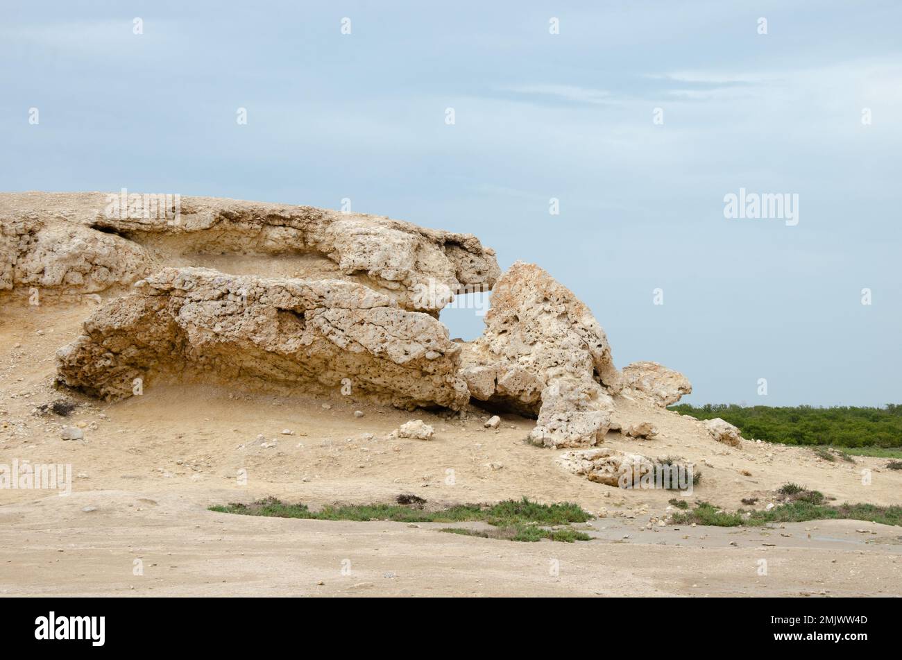 Limestone Qatar Limestone hillocks at Purple Island at Al Khor in Qatar Stock Photo - Alamy