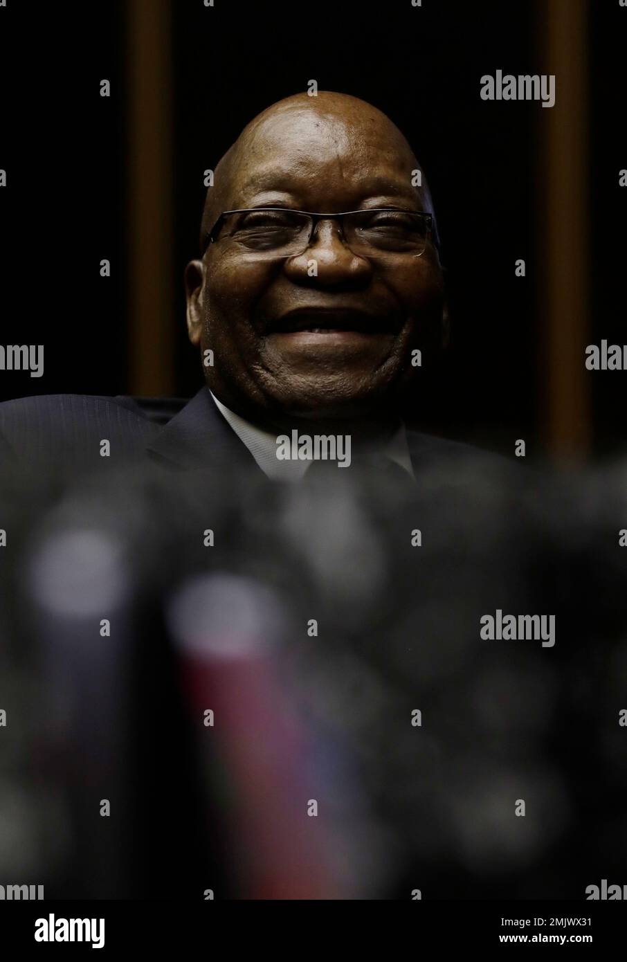 Former South African President Jacob Zuma Smiles In The High Court In